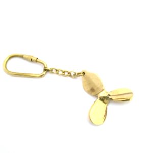 Nautical Brass Propeller Fan Keychain